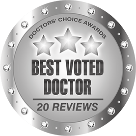 Dr. Uttma S. Dham - Best Voted Doctor Badge